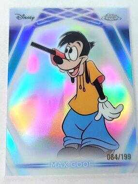 Max Goof Topps 2026 Disney Neon Holo Chrome Refractor Limited 084/199 CNE